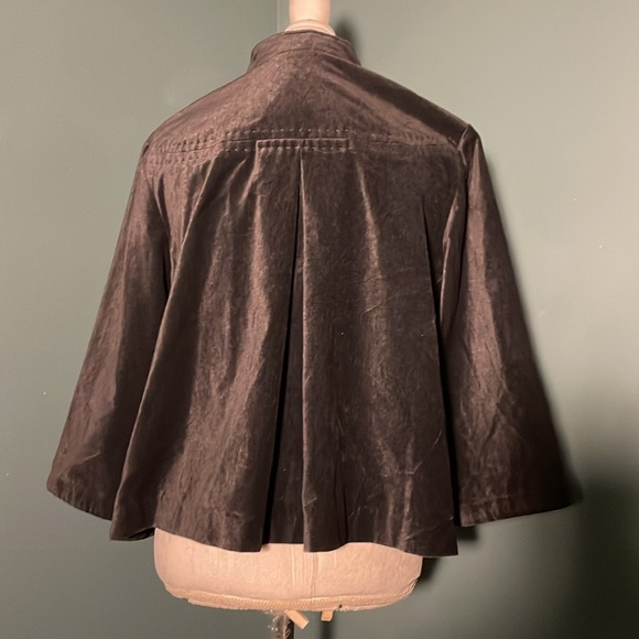 J. Jill coal gray velvet swing Women's Jacket large - Picture 4 of 6